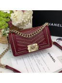 Chanel Boy Chanel Flap Bag A67085 Burgundy 2019