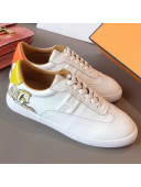 Hermes H Calfskin Flying Horse Sneakers Yellow 2019