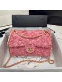 Chanel Tweed Medium Flap Bag A69900 Coral Pink 2020