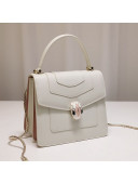 Bvlgari Serpenti Forever Mini Top Handle Bag 28331 White 2021