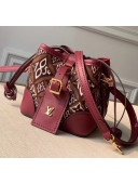 Louis Vuitton Monogram Print Canvas Mini Bucket Bag M69973 Burgundy 2020