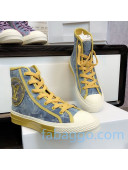 Louis Vuitton x Converse Denim High-Top Sneakers Yellow 2020