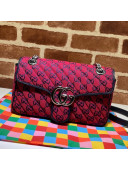 Gucci GG Marmont Multicolour Canvas Small Shoulder Bag 443497 Red 2021