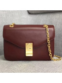 Celine Medium C Bag in Shiny Calfskin Burgundy 2019