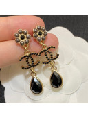 Chanel Bloom Earrings Black 2021 110904