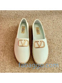 Valentino VLogo Leather Espadrilles White 2020