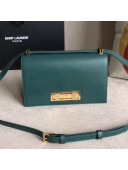 Saint Laurent Domino Medium in Smooth Leather 5387910 Green 2018