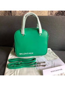 Balen...ga Calfskin Small Triangle Square Shoulder Bag Green 2018