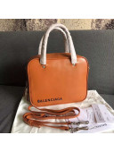 Balen...ga Calfskin Small Triangle Square Shoulder Bag Caramel 2018