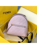 Fendi FF Leather Mini Backpack Pink 2021