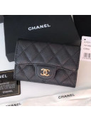 Chanel Grained Leather Classic Card Holder AP0214 Black 2019