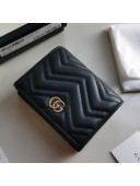 Gucci GG Marmont Leather Card Case Wallet ‎466492 Black 2020