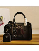 Prada Patent Leather Top Handle Bag 1BA296 Black 2021