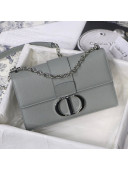 Dior 30 Montaigne CD Chain Bag in Grained Calfskin Gray 2020