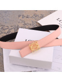 Loewe Grained Calfskin Belt 3.2cm Pink 2021