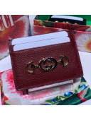 Gucci Zumi Grainy Leather Card Case 570679 Burgundy