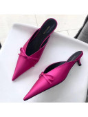 Balenciaga Satin Bowknot Knife Mules Rosy 2019