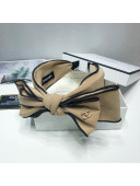 Chanel Bow Headband Hair Accessory Beige 2021 05