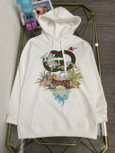 Gucci Tiger Interlocking G Hooded Sweatshirt White 2022 20