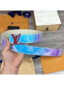 Louis Vuitton Men's Iridescent Belt 40mm with LV Buckle Red 2019