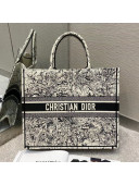 Dior Large Book Tote Bag in Latte Multicolor Zodiac Embroidery 2020