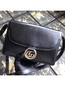 Gucci Small Leather Circle GG Shoulder Bag 589474 Black 2019