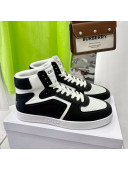 Celine Calfskin High Top Sneakers White/Black 2022 031158