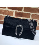 Gucci Dionysus GG Velvet Small Shoulder Bag 499623 Black 2020