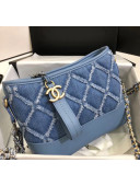 Chanel CHANEL'S GABRIELLE Small Hobo Bag In Denim & Calfskin A91810 Blue 2020