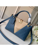 Louis Vuitton V Tote BB Monogram Empreinte Leather M44419 Blue 2019