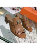 Hermes Alma Sandal With Fringe Brown 2020