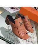 Hermes Alma Sandal With Fringe Pink 2020