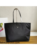 Prada Re-Nylon and Saffiano Leather Tote Bag 1BG107 Black 2021