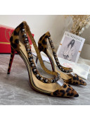 Christian Louboutin Leopard Print Studded Pumps Brown 2021