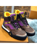 Louis Vuitton High-top Sneakers in Mesh and Suede Patchwork Purple 2019 (For Women and Men)