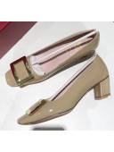 Roger Vivier Belle Vivier Pumps in Patent Leather With 4.5cm Heel Nude 2020