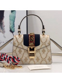 Gucci Sylvie Flower GG Leather Mini Bag 470270 White 2020