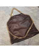 Stella McCartney Falabella Fold Over Tote Bag Dark Brown/Gold 2020