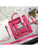 Celine Nano Luggage Bag in Calfskin & PVC Fuchsia 2018