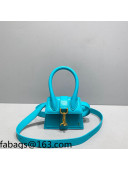 Jacquemus Le Chiquito Montagne Leather Mini Bag Turquoise Blue 2021