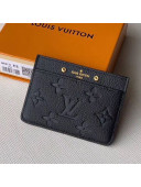 Louis Vuitton Card Holder in Black Monogram Leather M69171 2020