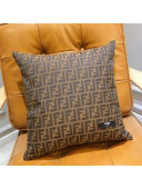 Fendi Case FF Throw Pillow Dark Brown 2021