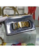 Dior Mini J'adior Flap Bag In Metallic Mirror Calfskin Silver Summer 2018