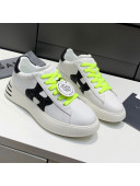 Hogan White Calfskin Sneakers Kiwi Green 2021 06