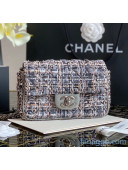 Chanel Tweed Small Flap Bag With Imitation Pearls AS1740 Grey 2020