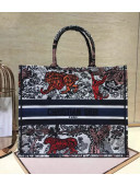 Dior Book Tote Toile de Jouy in Embroidered Canvas 2019