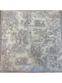 Dior Dioriviera Silk Toile de Jouy Square Scarf 90x90cm Grey 2020