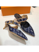 Louis Vuitton Since 1854 Sofia Heel Mules 1A8NW9 Blue 2021