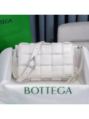 Bottega Veneta Padded Cassette Medium Crossbody Messenger Bag White/Silver 2020