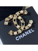 Chanel Large Pearl Crystal Brooch 2019